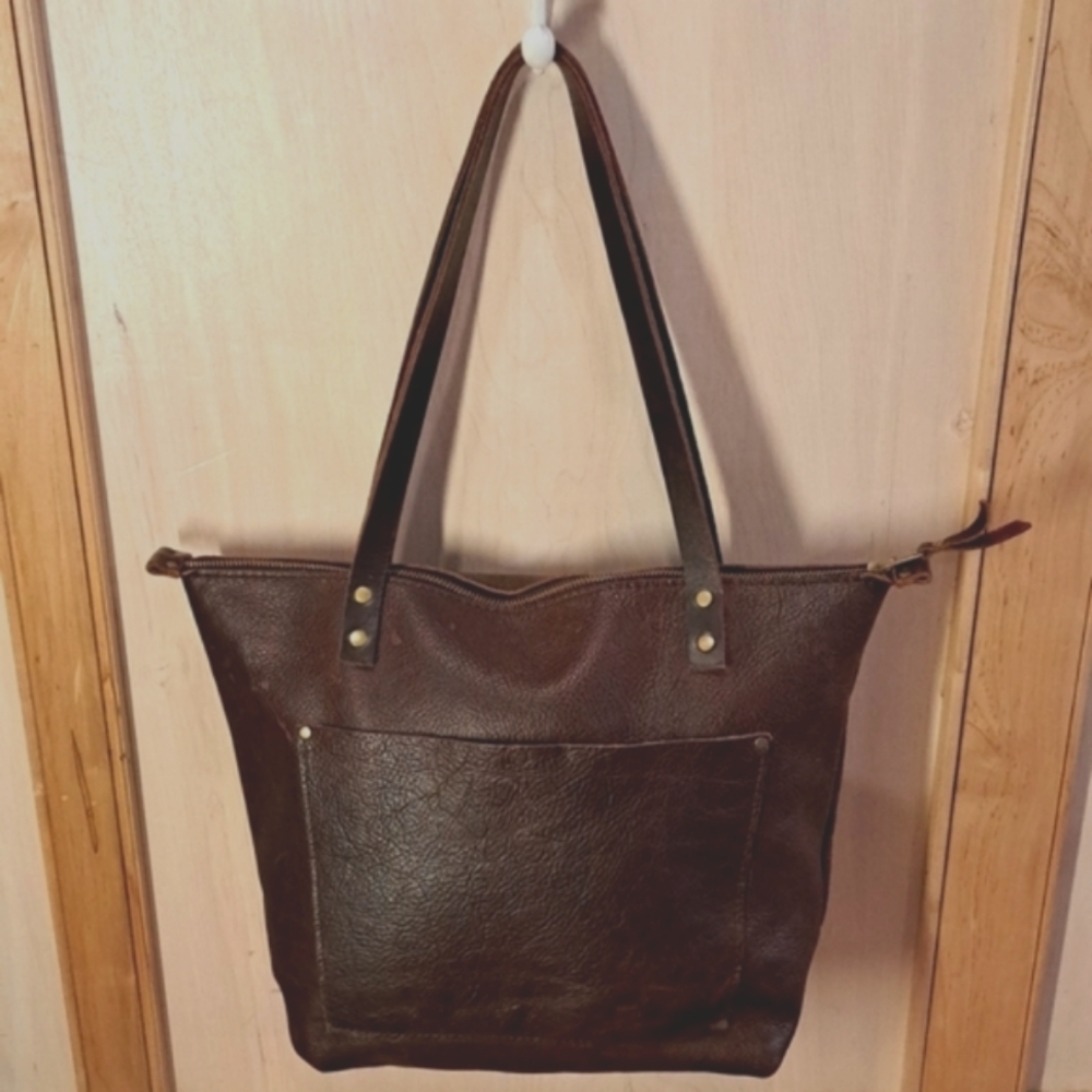 Portland Leather Brown Tote Bag